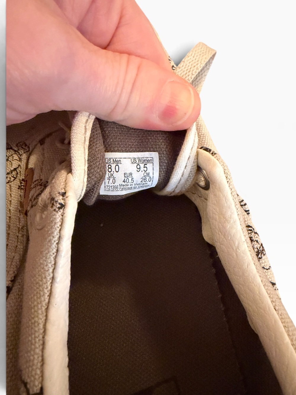 Vans Era World Code Teddy Bear Earth Day Sneakers Oatmeal Cream Unisex - Picture 11 of 11